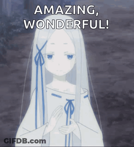 A Picture Of A Girl With White Hair And The Words Amazing Wonderful GIF