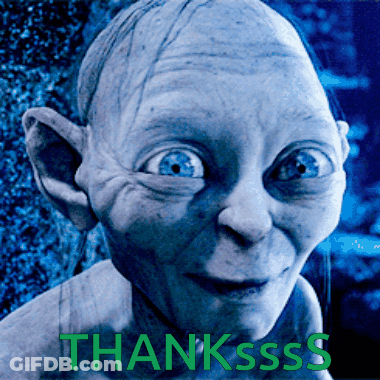 A Picture Of A Goblin With The Words Thanksss Written Below It GIF