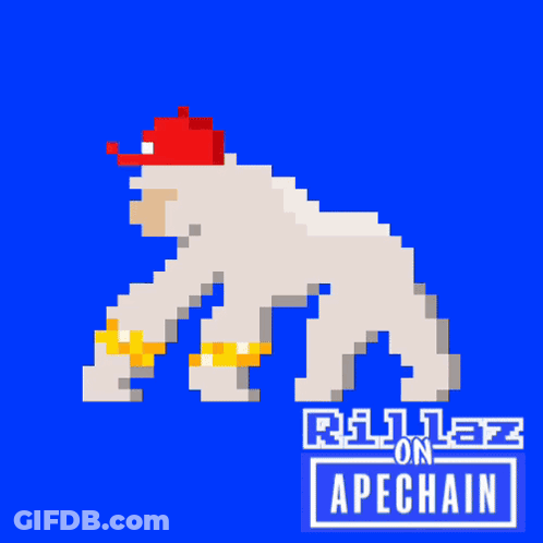 Gorilla Image With Apechain Text GIF