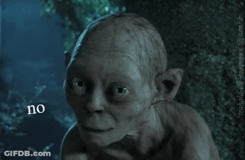 A Picture Of A Gorilla With The Word No Written Below It GIF