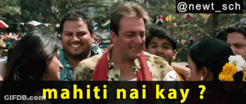 A Picture Of A Group Of People With Mahiti Nai Kay Written Below Them GIF