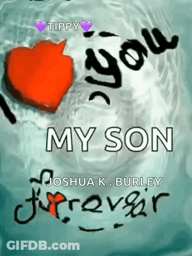A Picture Of A Heart And The Words `` I Love You My Son '' Written On It . GIF