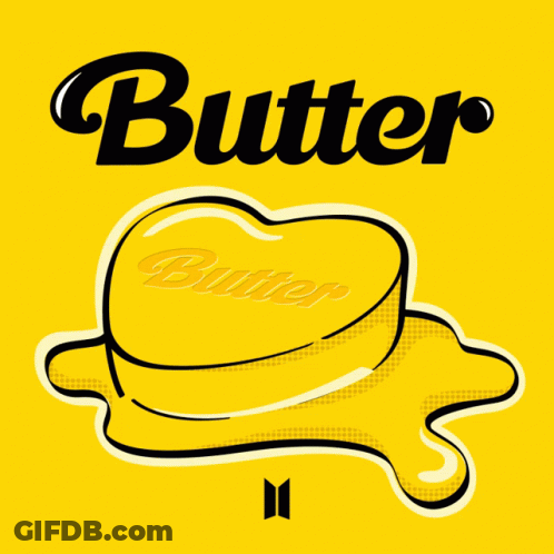 A Picture Of A Heart Shaped Piece Of Butter With The Word Butter Below It GIF