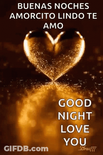 A Picture Of A Heart With The Words Good Night Love You On It GIF