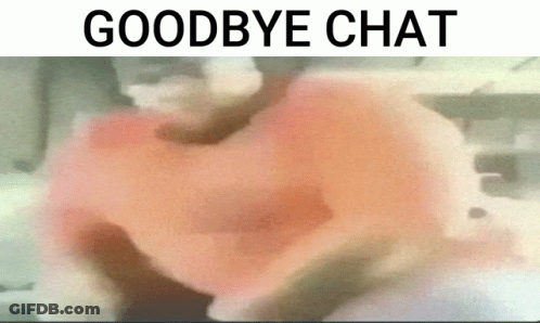 A Picture Of A Heart With The Words Goodbye Chat Written Above It GIF