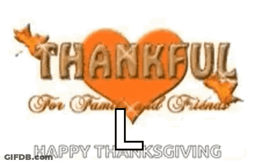 A Picture Of A Heart With The Words Thankful For Family And Friends On It GIF