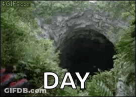 A Picture Of A Hole In The Ground With The Word Day Written On It . GIF