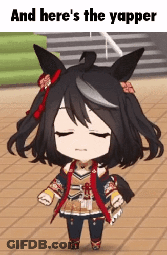 A Picture Of A Horse Girl With The Words And Here 'S The Yapper On The Bottom GIF