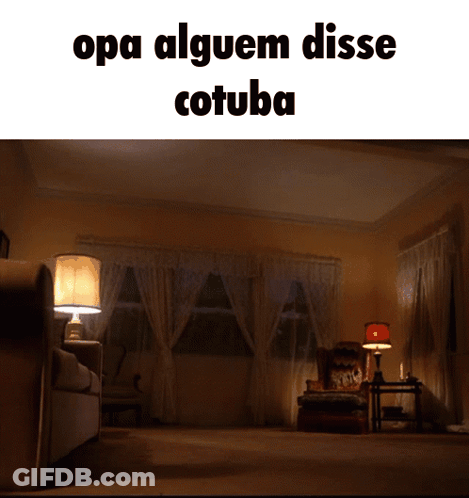 A Picture Of A Horse In A Living Room With The Words Opa Alguem Disse Cotuba Below It GIF