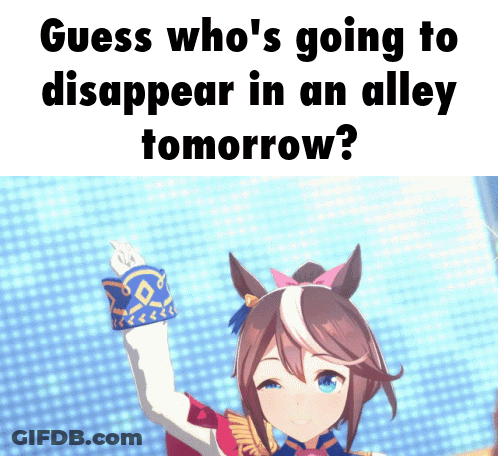 A Picture Of A Horse With The Caption Guess Who 'S Going To Disappear In An Alley Tomorrow ? GIF