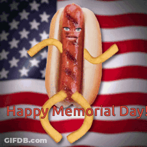 A Picture Of A Hot Dog With French Fries Arms And Legs GIF