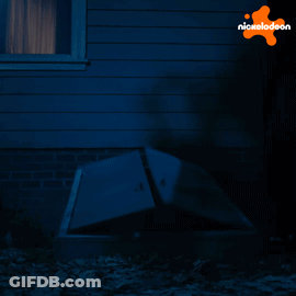 A Picture Of A House With A Nickelodeon Logo On The Corner GIF