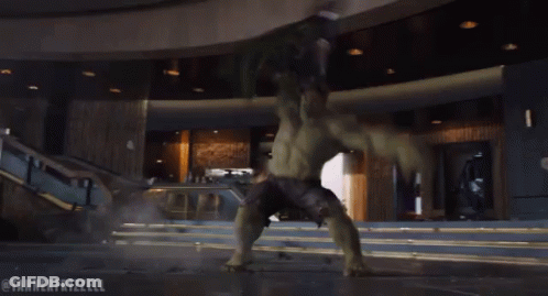 A Picture Of A Hulk Smashing A Wall With The Caption Tanner Frizzell GIF