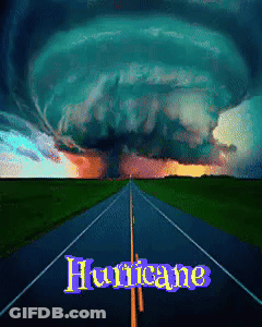 A Picture Of A Hurricane On A Road GIF