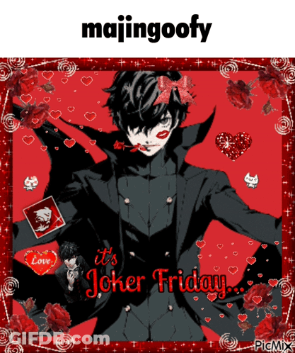 A Picture Of A Joker With The Words It 'S Joker Friday At The Bottom GIF