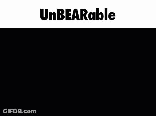 A Picture Of A Knife Hanging From A Backpack With The Words Unbearable Above It GIF