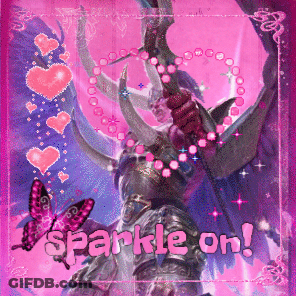 A Picture Of A Knight Holding A Sword With The Words Sparkle On On The Bottom GIF