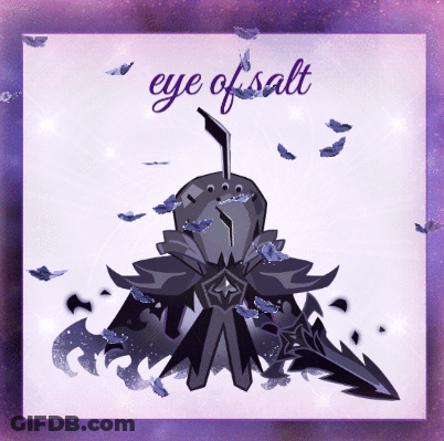 A Picture Of A Knight With The Words Eye Of Salt On It GIF