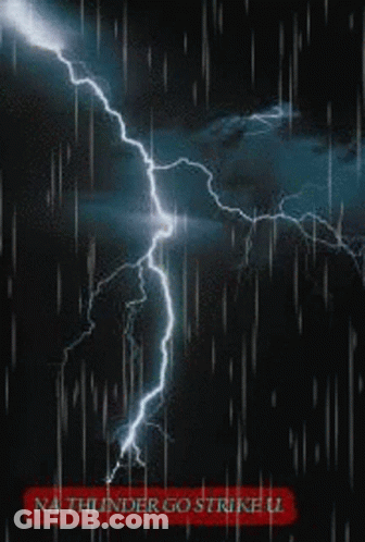 A Picture Of A Lightning Bolt With The Words Na Thunder Go Strike U GIF