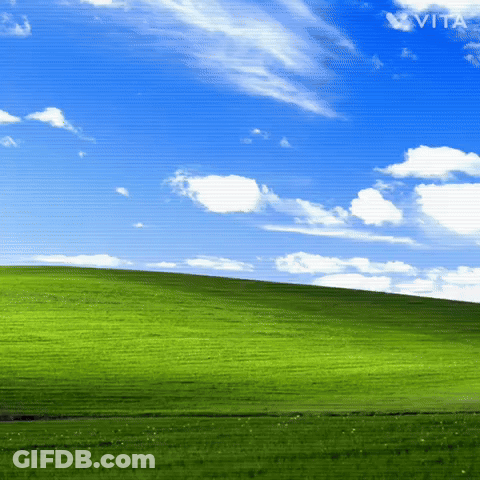 A Picture Of A Lush Green Field With Vita Written On The Bottom Right GIF