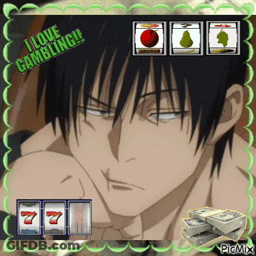 Man And Slot Machine I Love Gambling GIF