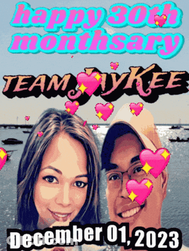 A Picture Of A Man And A Woman With The Date December 01, 2023 GIF