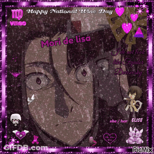 A Picture Of A Man And A Woman With The Words Happy National Wine Day GIF