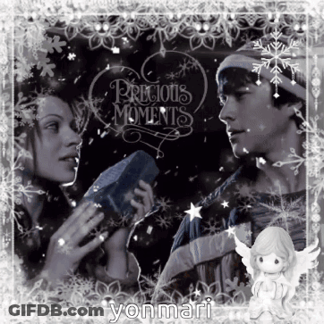 A Picture Of A Man And A Woman With The Words Precious Moments GIF