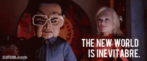 Man And Woman With The New World Is Inevitable GIF