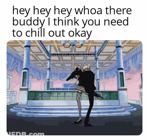 A Picture Of A Man And Woman Dancing With The Caption Hey Hey Whoa There Buddy GIF