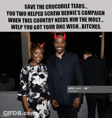 A Picture Of A Man And Woman With Devil Horns On Their Heads GIF