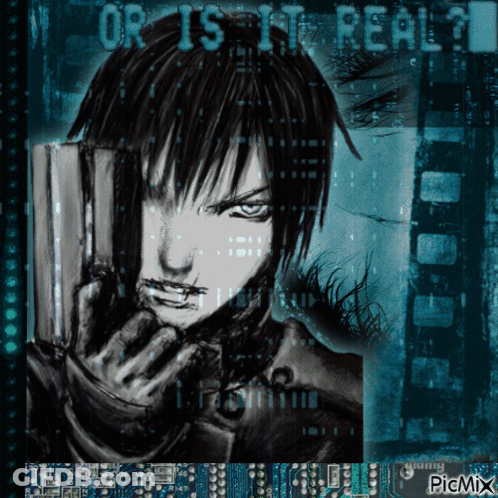 Man Holding Gun With Or Is It Real Text GIF