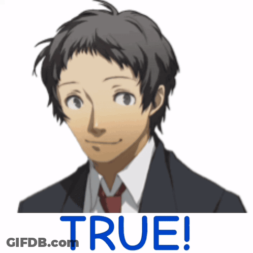 A Picture Of A Man In A Suit And Tie With The Words True Written Below Him GIF