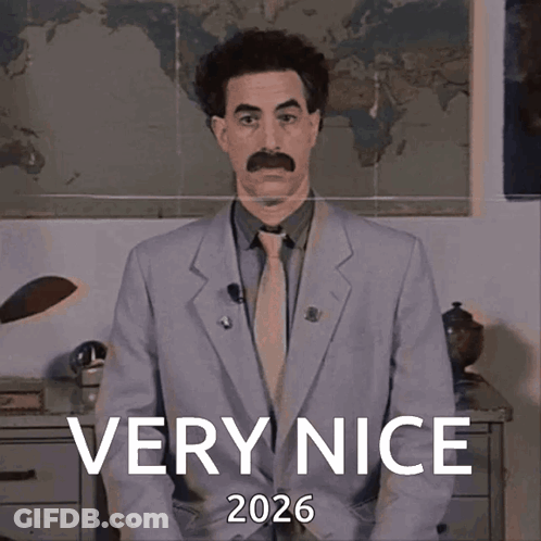 A Picture Of A Man In A Suit And Tie With The Words Very Nice 2026 GIF
