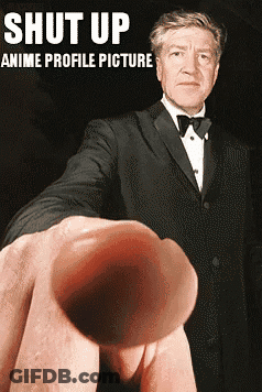 A Picture Of A Man In A Tuxedo And Bow Tie With The Words Shut Up Anime Profile Picture GIF