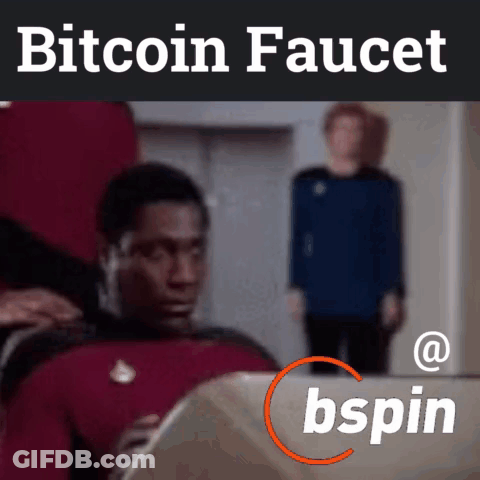 Man On Treadmill With Bitcoin Faucet GIF