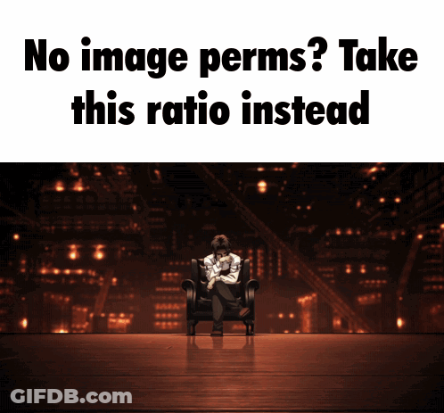 A Picture Of A Man Sitting In A Chair With The Words No Image Permits Take This Ratio Instead GIF