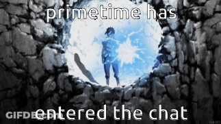 A Picture Of A Man Standing In A Hole With The Caption Primetime Has Entered The Chat GIF