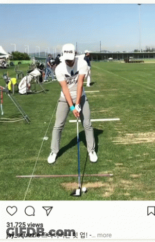 A Picture Of A Man Swinging A Golf Club Has 31,725 Views On It GIF