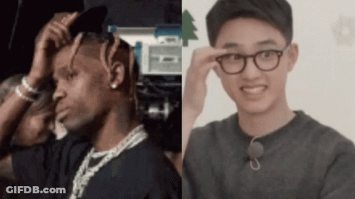 A Picture Of A Man Wearing Glasses And A Picture Of A Man Wearing A Hat GIF