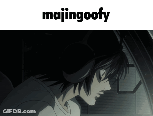 A Picture Of A Man Wearing Headphones And The Words Majingoofy Below Him GIF