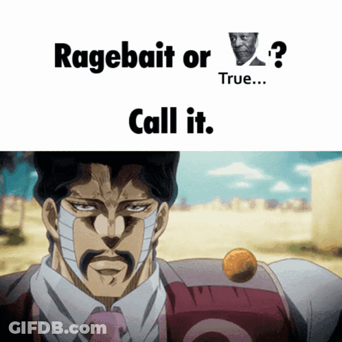 A Picture Of A Man With A Bandage On His Face And The Words Ragebait Or Call It GIF