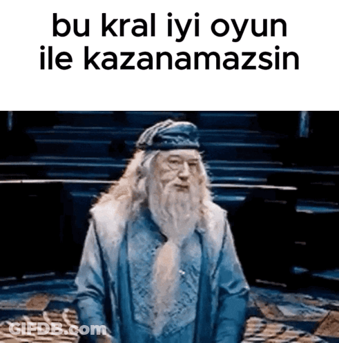 A Picture Of A Man With A Beard And The Words Bu Kral Iyi Oyun Ile Kazanamazsin GIF