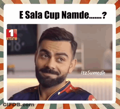 A Picture Of A Man With A Beard And The Words E Sala Cup Name GIF