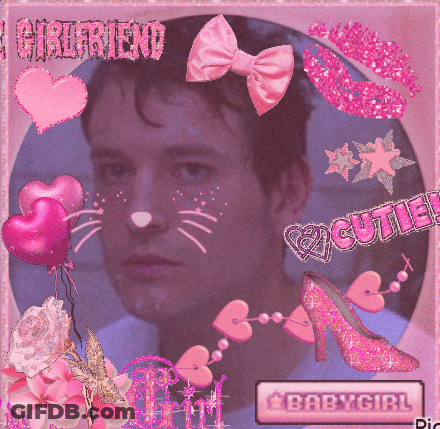Man With Cat Nose And Girlfriend Cutie Text GIF