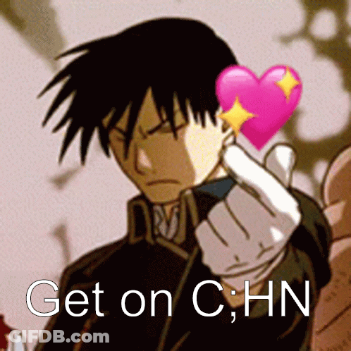 A Picture Of A Man With A Heart And The Words Get On C Hn Below Him GIF