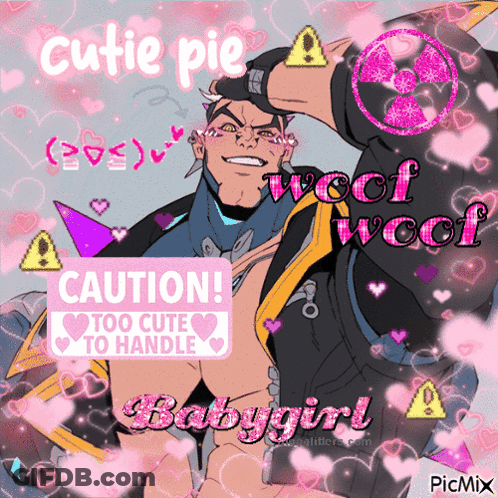 A Picture Of A Man With A Sign That Says Caution GIF