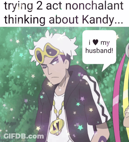 A Picture Of A Man With A Speech Bubble That Says I Love My Husband GIF