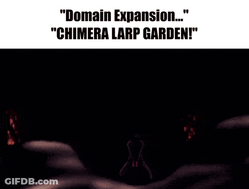A Picture Of A Man With Blood On His Face And The Words " Domain Expansion " GIF