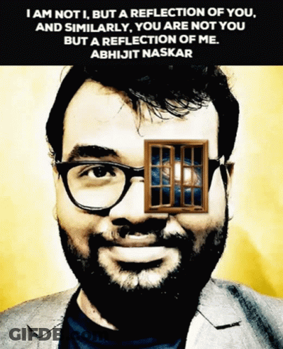 A Picture Of A Man With Glasses And A Quote By Abhijit Naskar GIF